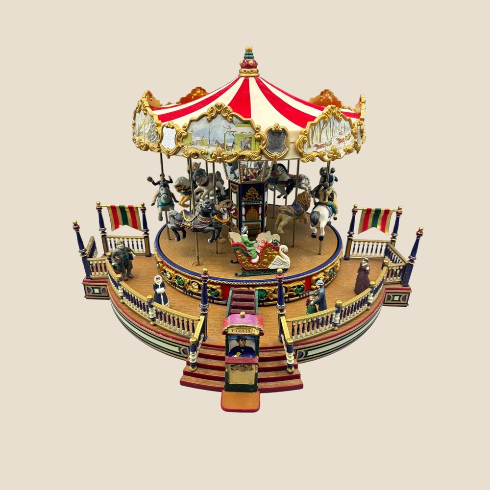 Mr. Christmas Gold Label Holiday Around the Carousel Animated Musical 19951 M28